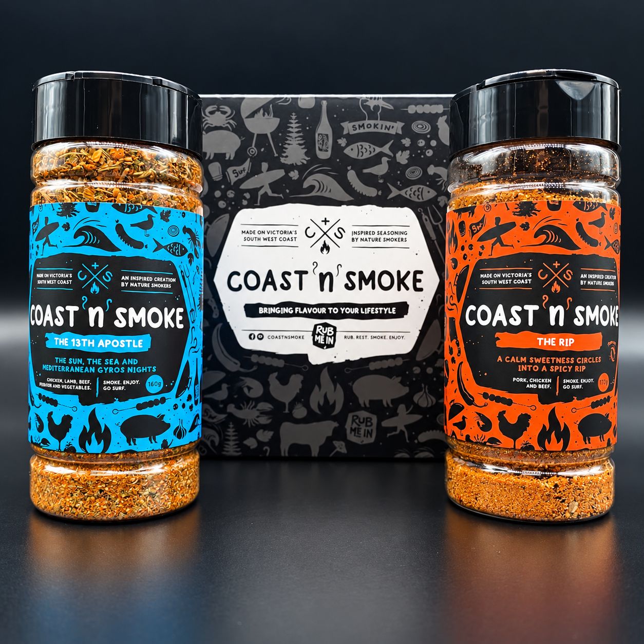 CoastnSmoke identity and packaging